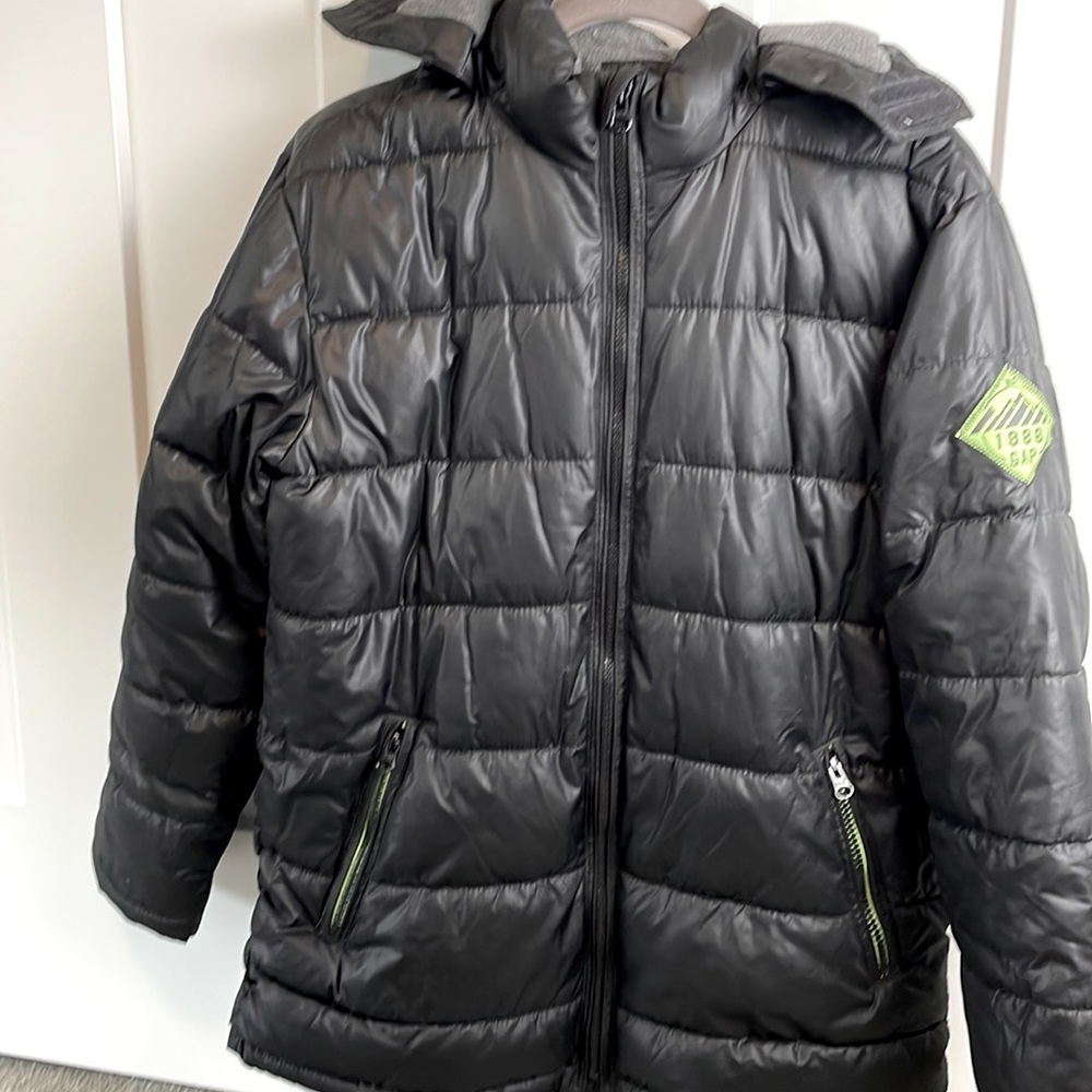GapKids XXL size 13 Hooded Puffer Jacket Black